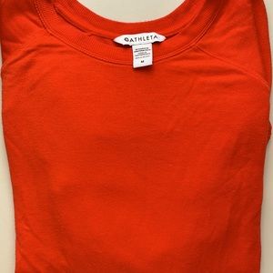 Athleta 24/7 Crew Neck Pullover orange Size medium Sweatshirt Loungewear